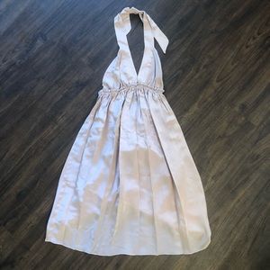 Blush silk halter dress - black halo